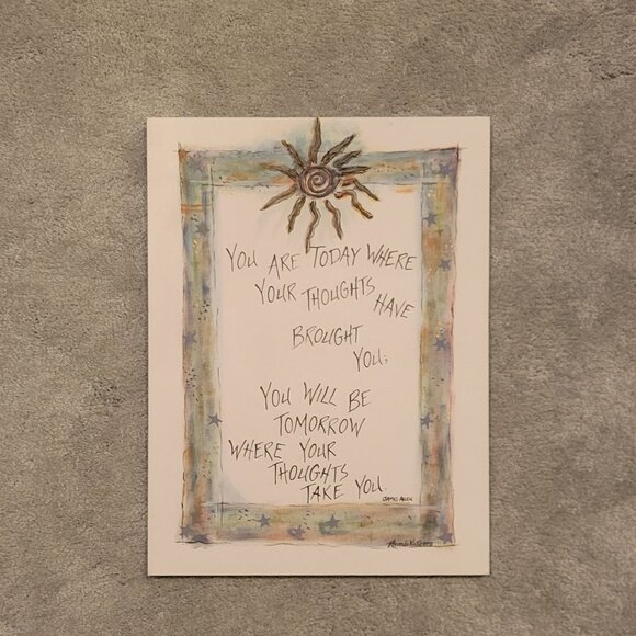 RHONDA KULLBERG Signed Hand Painted Inspirational Quotes Wall Art-Set of 3 - Picture 11 of 14